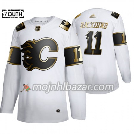 Dresovi Calgary Flames Mikael Backlund 11 Adidas 2019-2020 Golden Edition Bijela Authentic - Dječji Dresovi Calgary Flames Mikael Backlund 11 Adidas 2019-2020 Golden Edition Bijela Authentic - Dječji